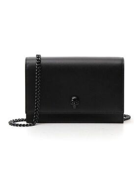 Alexander McQueen Skull Stud Embellished Small Crossbody Bag